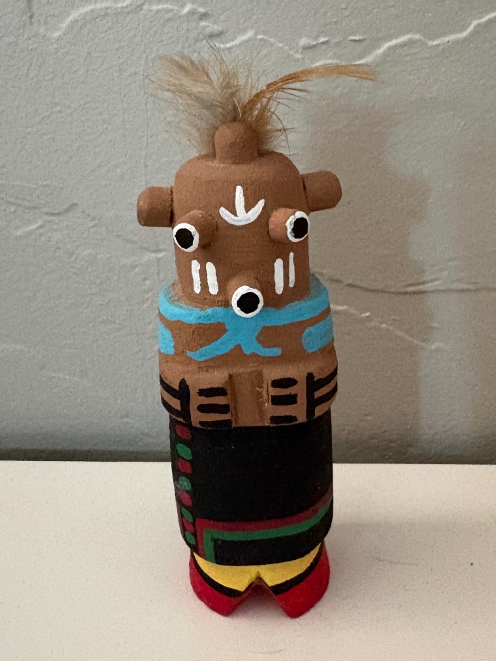 HANDMADE HOPI MUD HEAD KACHINA DOLL NATIVE AMERICAN CARVING